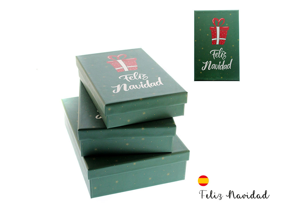SET 3 SCATOLE VERDI NAV REGALI DI NATALE cod. 9324524