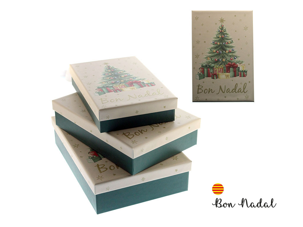 SET 3 CAJAS XMAS ARBOL BON NADAL cod. 9324529