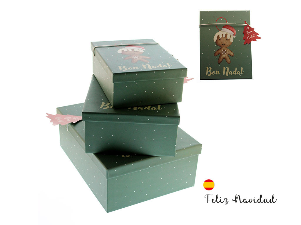 SET 3 SCATOLE VERDI NAV FELICE BISCOTTO cod. 9324530