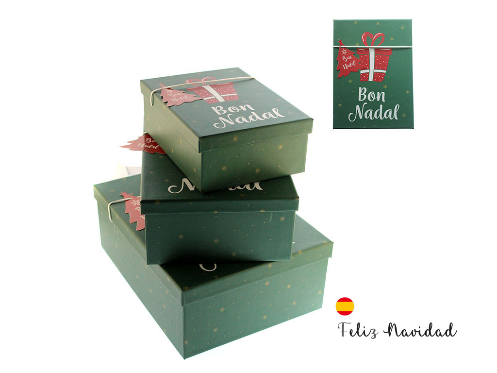 SET 3 SCATOLE VERDI NAV REGALI DI NATALE cod. 9324532