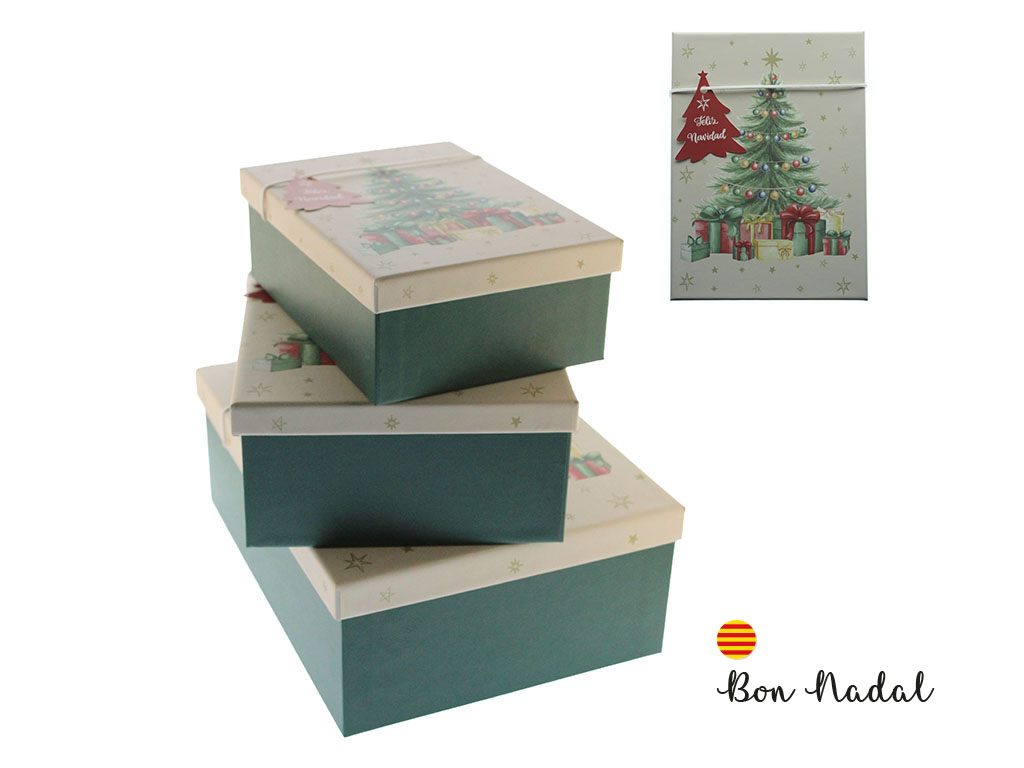 SET 3 CAJAS XMAS ARBOL BON NADAL cod. 9324537