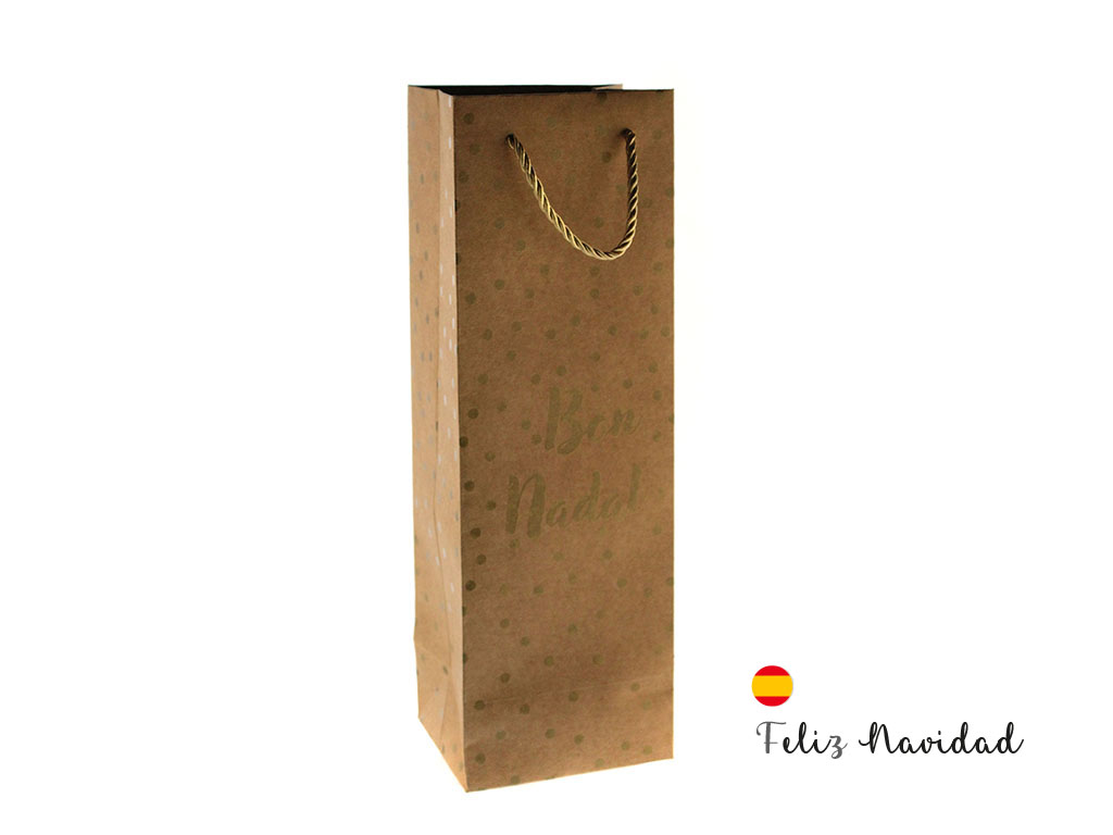 BUON NATALE BORSA DI BOTTIGLIE DORATE cod. 9324561
