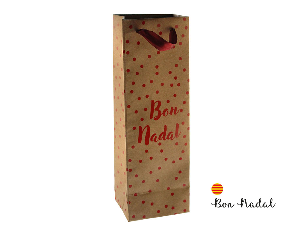 BOLSA BOTELLA BON NADAL ROJA cod. 9324573