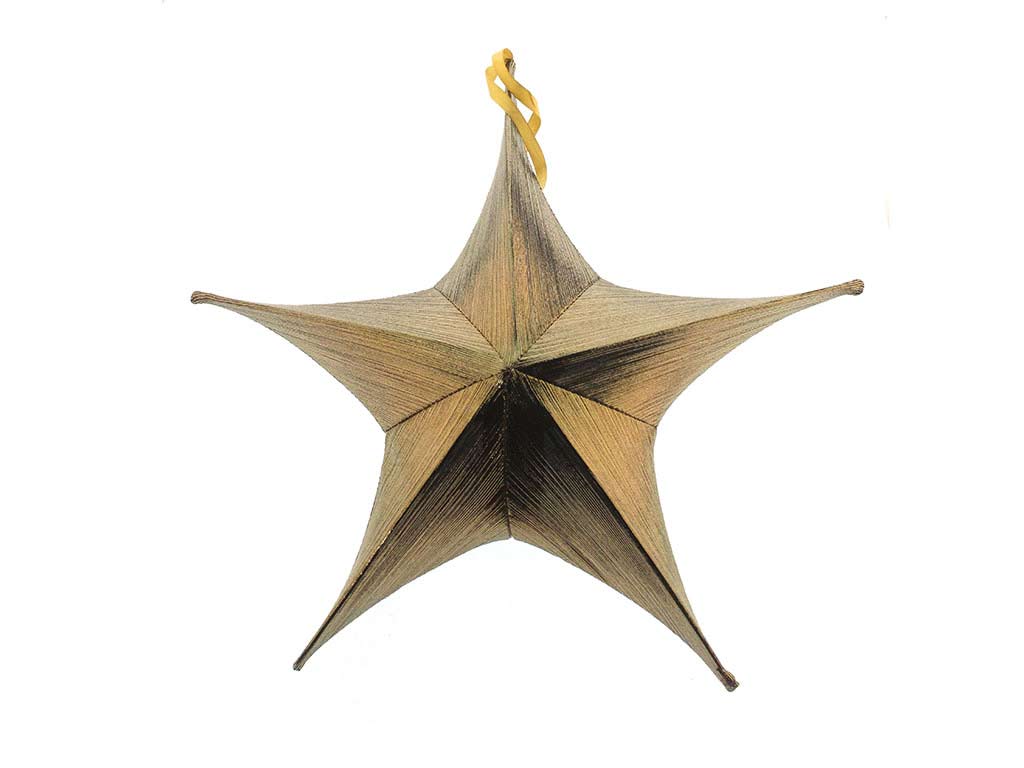 ESTRELA PENDURADA NATAL -M- OURO cod. 9324596