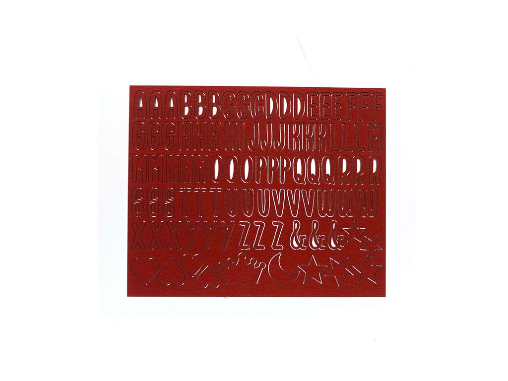 ABECEDARIO AUTOADHESIVO DIY ROJO cod. 9324620