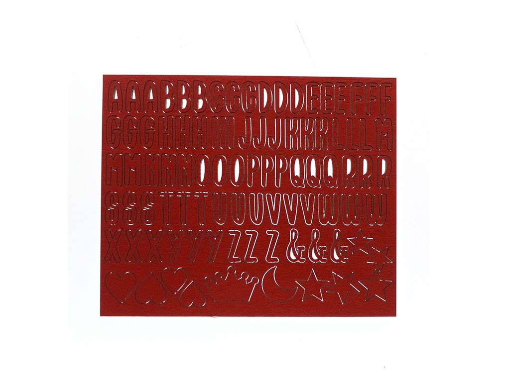 ABECEDARIO AUTOADHESIVO DIY ROJO cod. 9324628