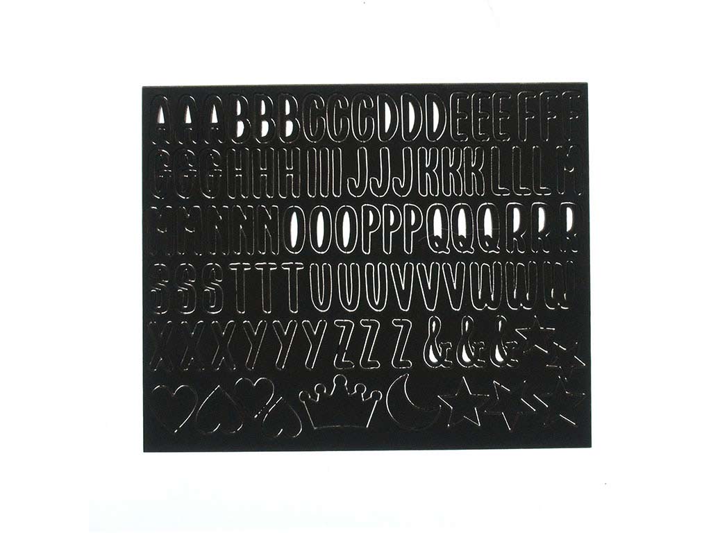 ABECEDARIO AUTOADHESIVO DIY NEGRO cod. 9324631
