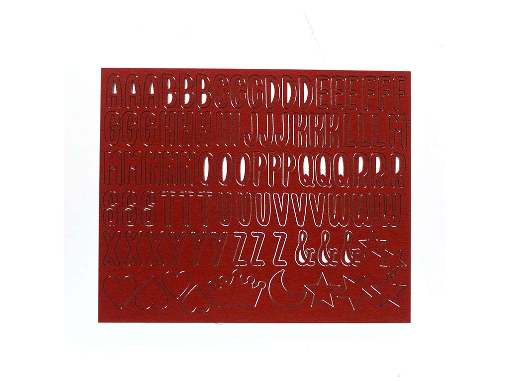 ABECEDARIO AUTOADHESIVO DIY ROJO cod. 9324632