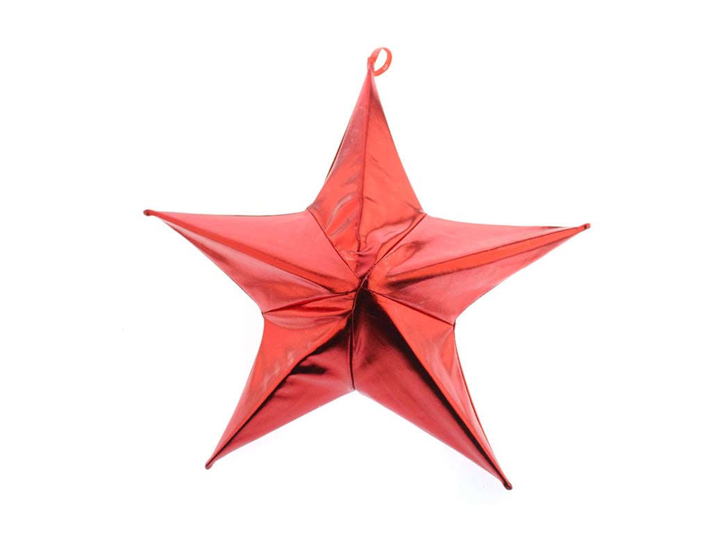 ESTRELLA DE TELA PLEGABLE ROJA cod. 9324648