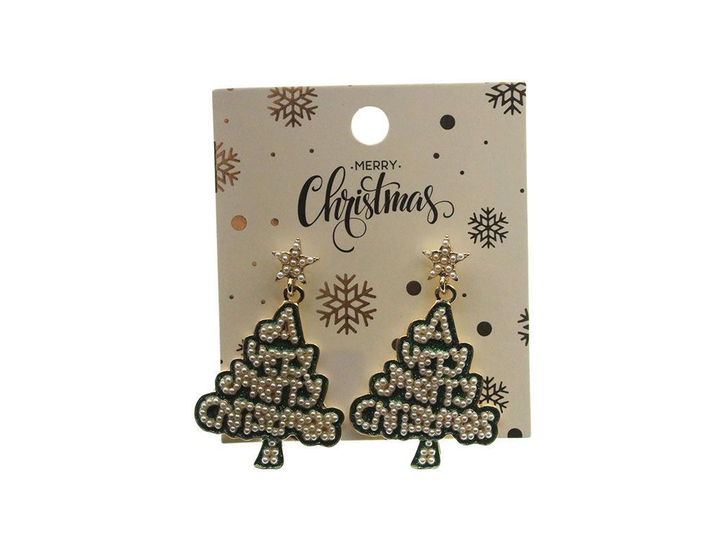 PENDIENTES DE ÁRBOL DE NAVIDAD CON PERLAS cod. 9324652