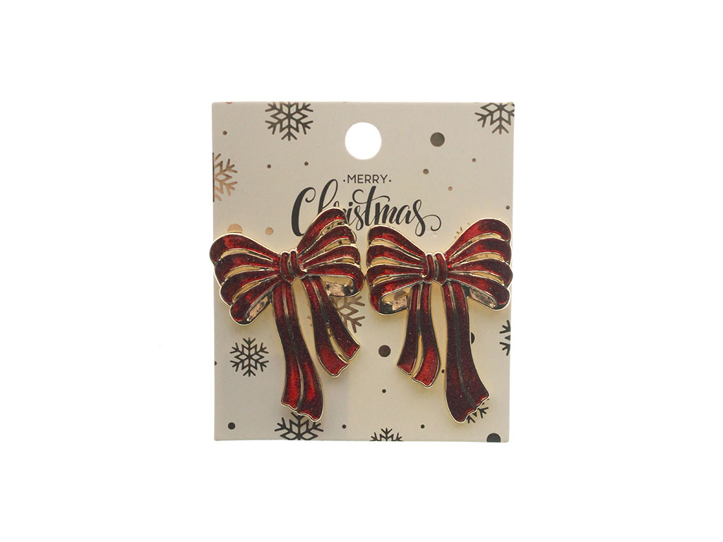 PENDIENTES DE LAZO ROJO cod. 9324654