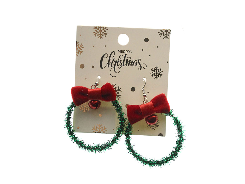 PENDIENTES DE ARO VERDE DE NAVIDAD cod. 9324658