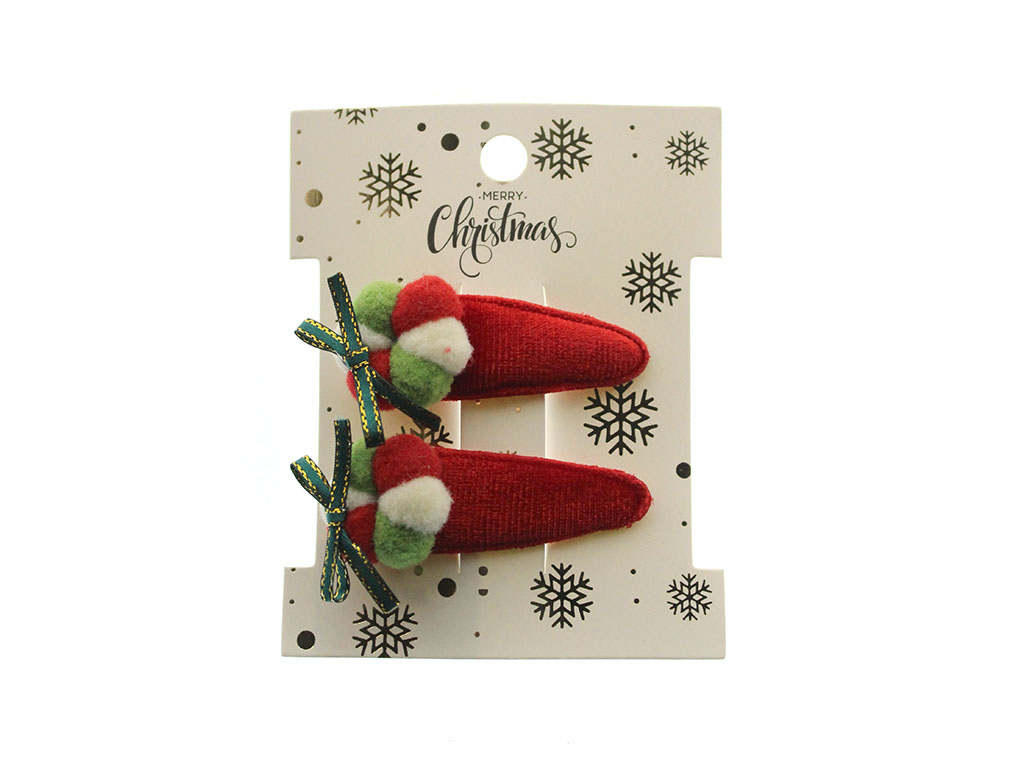 SET DI PINZETTE DI NATALE ROSSE A 2 PEZZ cod. 9324676