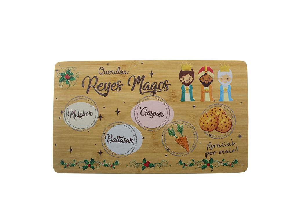 BANDEJA BAMBU QUERIDOS REYES MAGOS cod. 9324695