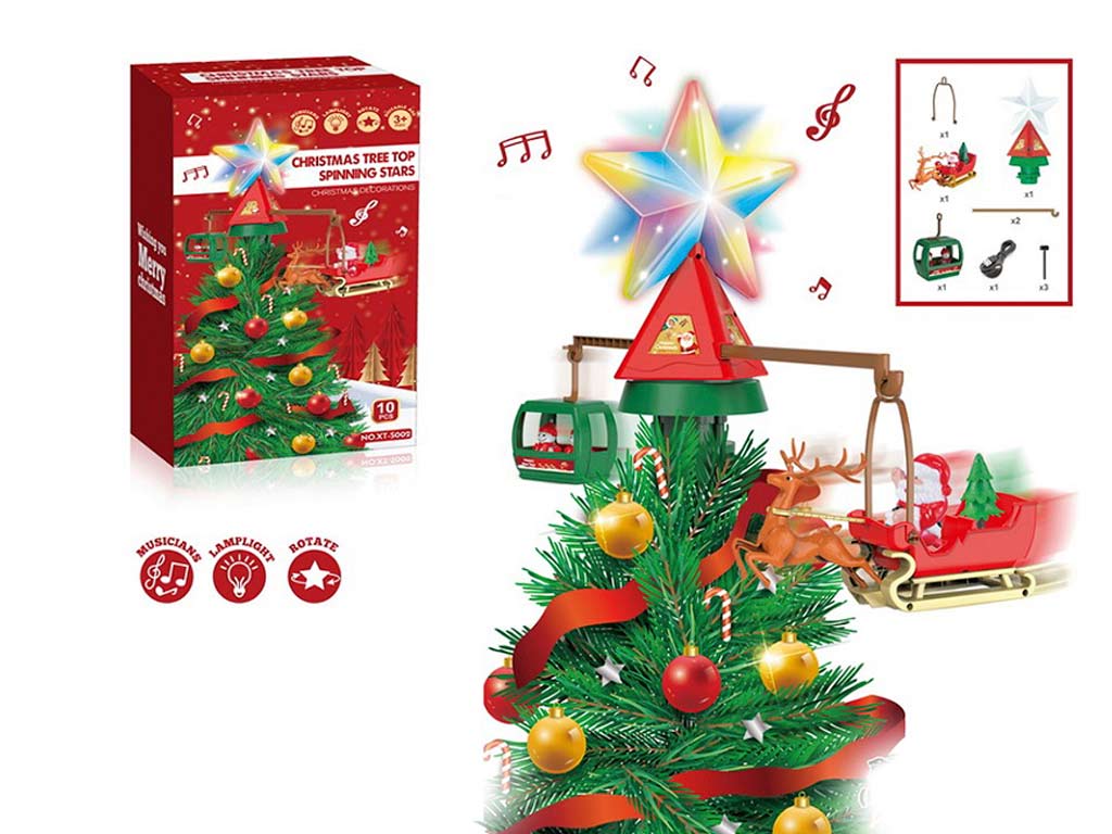 ALBERO DI BABBO NATALE ROTATORIO PUNTA E cod. 9324717
