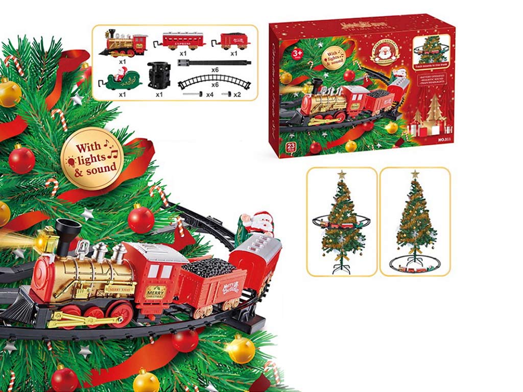 TRENINO NATALE CON LUCI E MUSICA 23 PUNT cod. 9324718