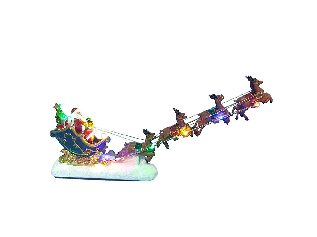 SANTA FIGURA DI SLITTA CON LUCE cod. 9324725