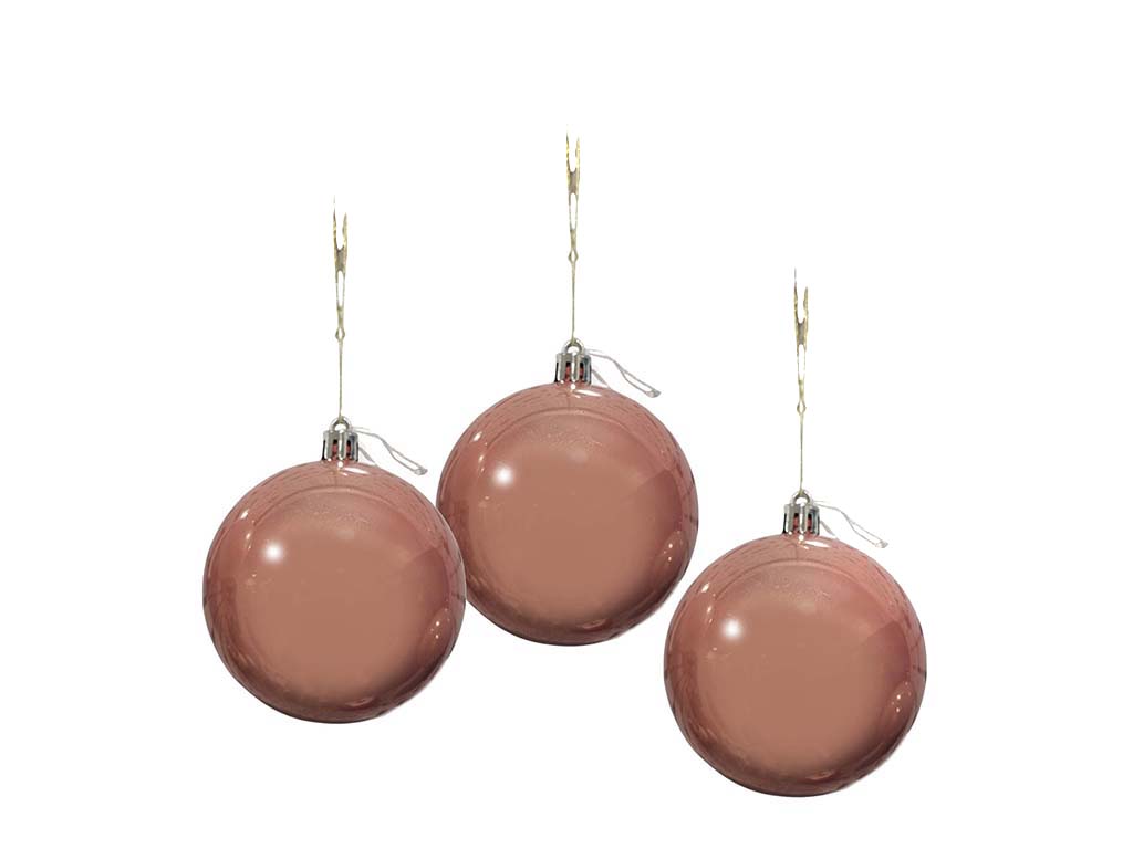 PACK 3 BOLAS LISAS 8 CM. ROSA cod. 9324771