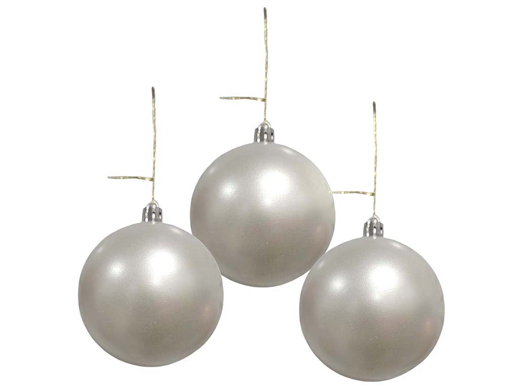 PACK 3 BOLAS LISAS 8 CM. BLANCA cod. 9324772