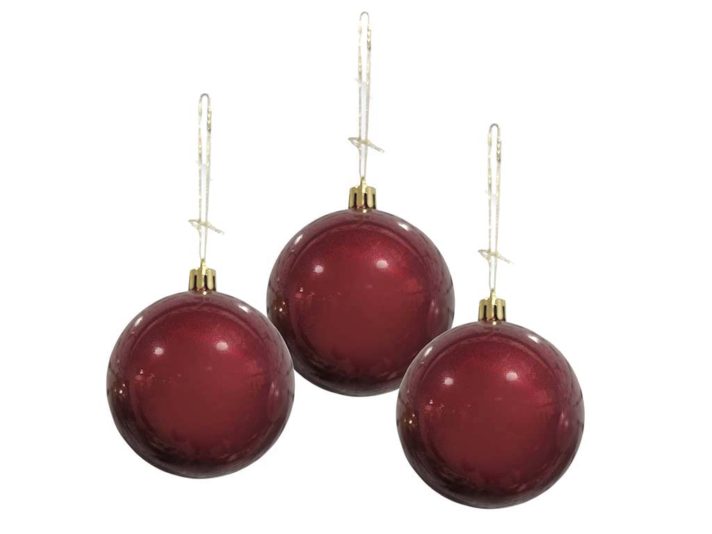 PACK 3 BOLAS LISAS 8 CM. GRANATE cod. 9324776