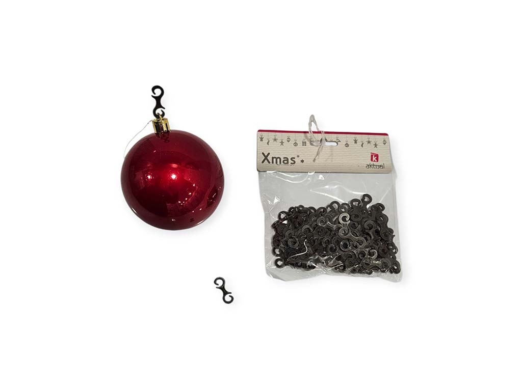 PACK 100 GANCHOS DECORACION ARBOL XMAS cod. 9324811