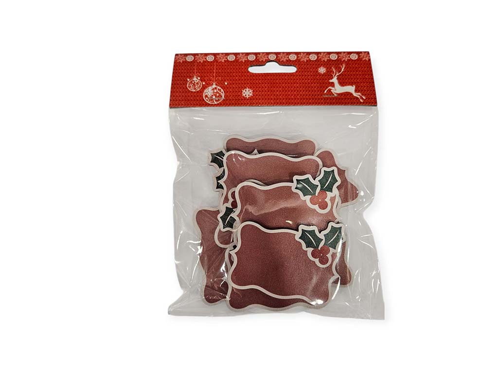 S/6 TAGS STICKER XMAS DIY cod. 9324865