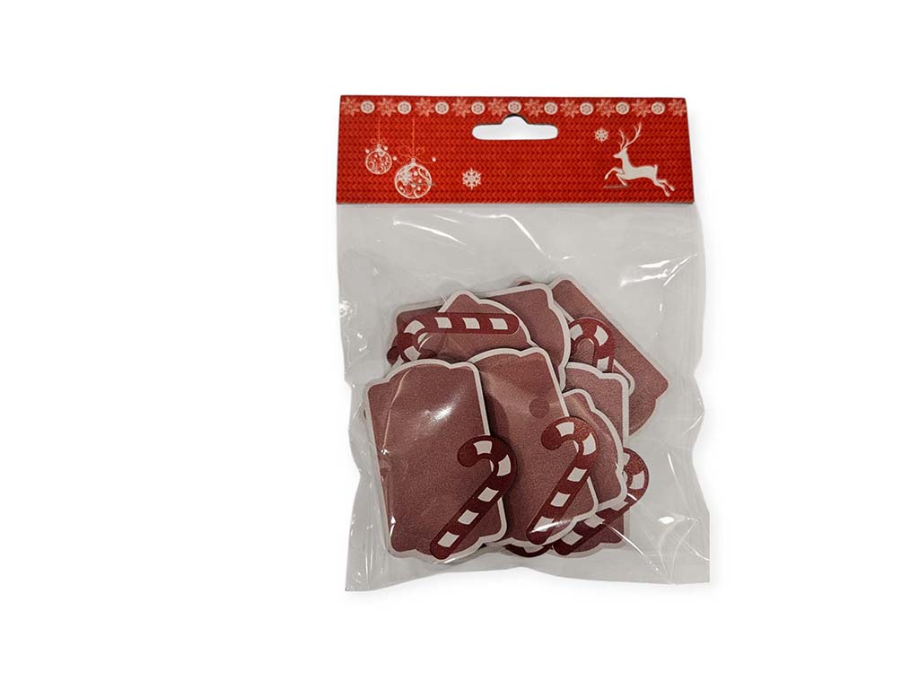 S/6 TAGS STICKER XMAS DIY cod. 9324869