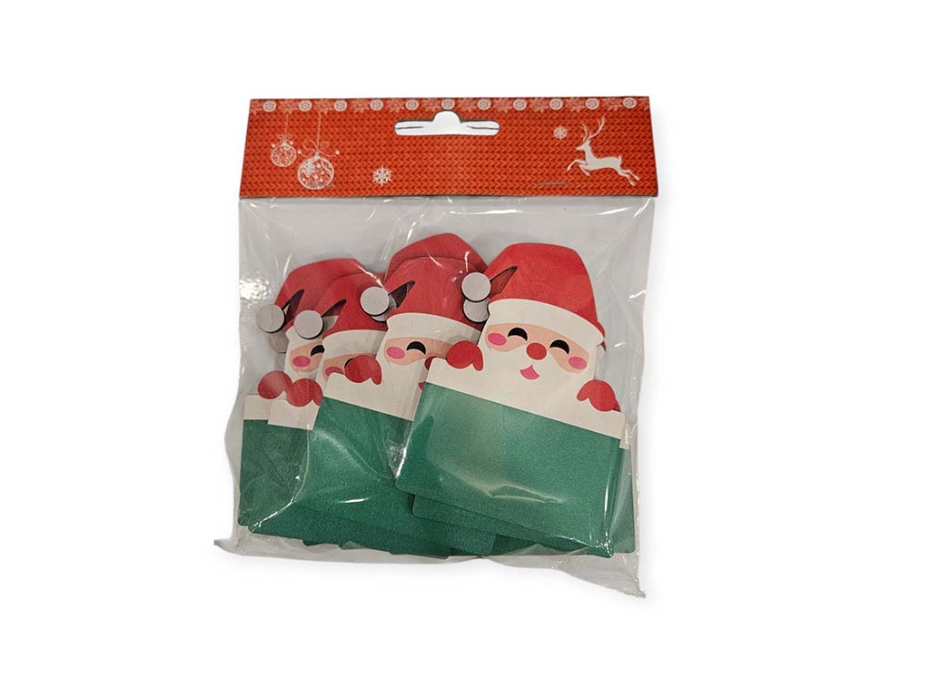 S/6 TAGS STICKER XMAS SANTA DIY cod. 9324871