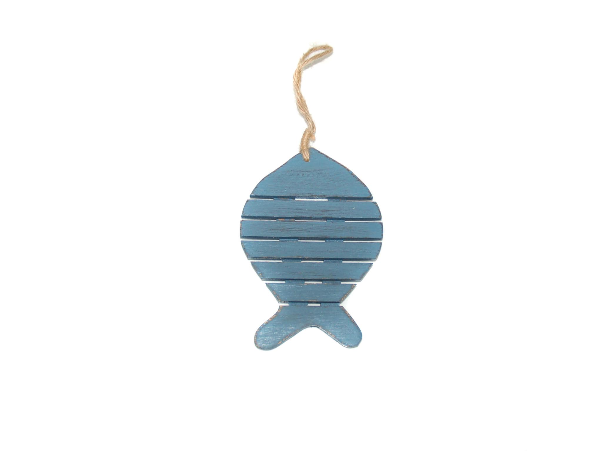 WOODEN PENDANT BLUE FISH cod. 9500050