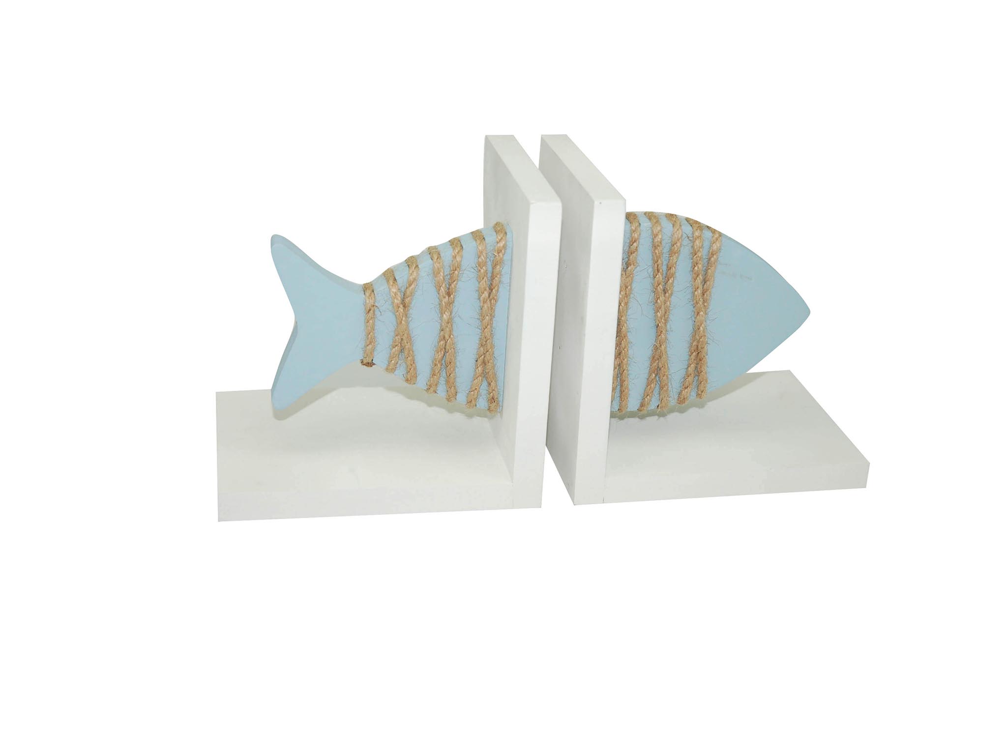 WOODEN BOOKEND FISHES cod. 9500139