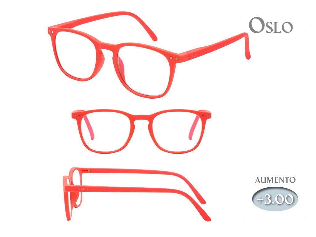 OCCHIALI LETTURA OSLO ARANCIONI 3.00 cod. 9800136