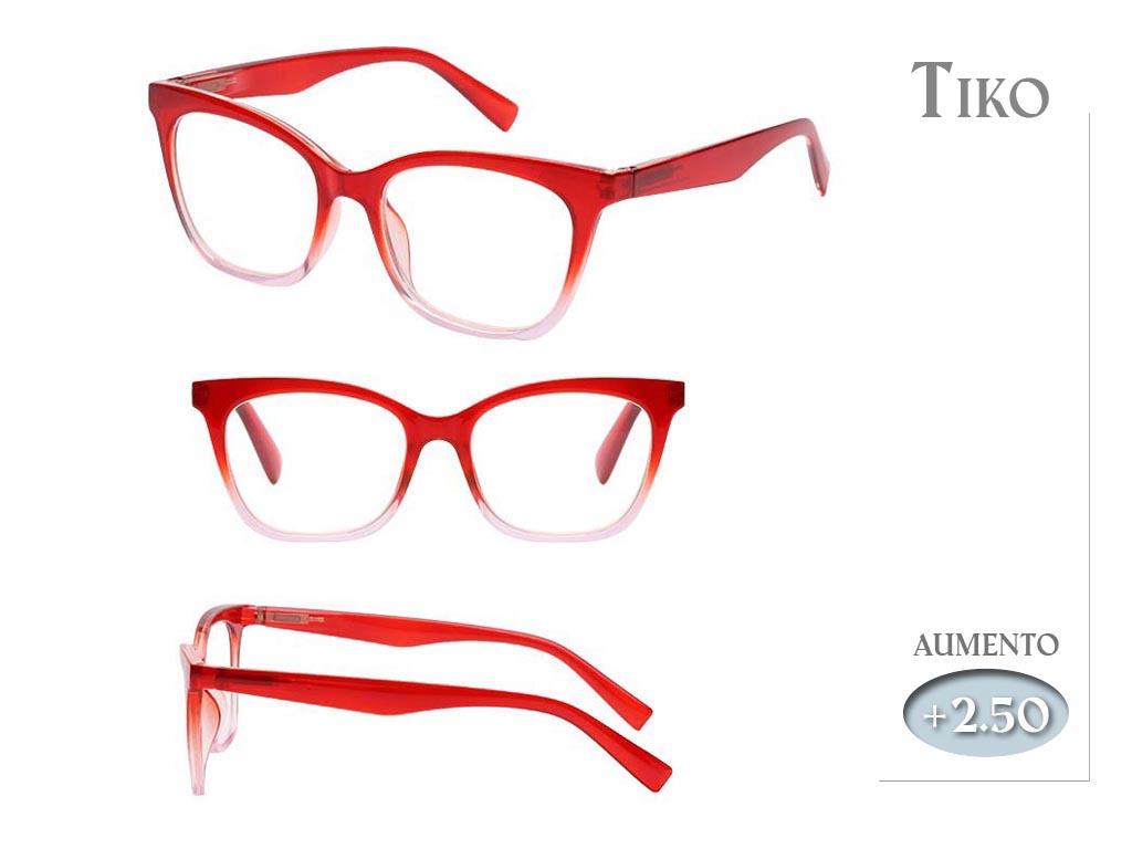 GAFAS LECTURA TIKO ROJAS 2.50 cod. 9800199