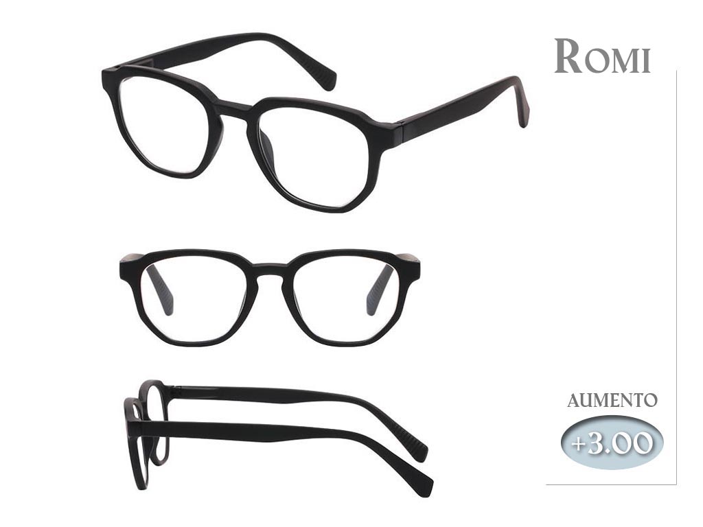 GAFAS LECTURA ROMI NEGRAS 3.00 cod. 9800232